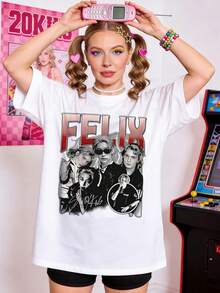 Camiseta de manga corta con cuello redondo suave y casual de verano para mujer, tops para salir, algodón, vintage, estilo callejero europeo y americano, casual deportivo, estilo unisex, estilo casual urbano, tops bonitos, Gen Z, curvas, ropa Y2K, camisetas divertidas, tops para damas, conjuntos de vacaciones para mujer, top lindo, camiseta gráfica, conjuntos de primavera, camisetas holgadas, ropa de calle retro, estilo de los 90, estilo de los 2000, subcultura, top negro, tops blancos, atuendo de fiesta de los 90. - Blanco - Ver 2