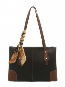 Bolso de mujer de gran capacidad, exquisito, sencillo y versátil, modelo nuevo 2026, elegante bolso de hombro - Negro - Ver 13