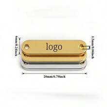 1/5/13pcs Customized Stainless Steel Blank Tag Plate, Sewing Craft Punched Nameplate For Metalware, Garment Sewing Label Accessories, Engraved - Multicolor - View 5
