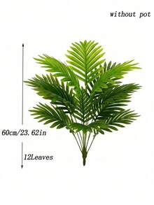 60-80cm Artificial Palm Tree, Large Tropical Turtle Back Bamboo Fake Coconut Tree With Green Leaves, Suitable For Home Garden Indoor Outdoor Wedding Party Decor - Green - View 14