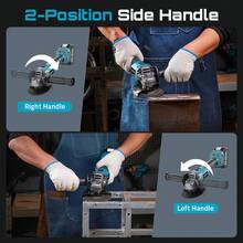 SEESII Cordless Angle Grinder Kit With 2x4.0Ah Batteries, 10000RPM Brushless Electric Metal Grinder W/ 4-1/ 2" Grinding Wheel, Flap Wheel, And Wool Carving Wheel For Precision Grinding - Variant - View 6