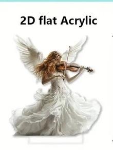 1件 藍色翅膀仙女 2D 壓克力平面裝飾品，迷你精靈造型桌面擺飾，療癒靈性居家裝飾，美學臥室層架展示，專為冥想愛好者設計的獨特壓克力小雕像 - A - 查看 16