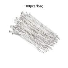100pcs/Pack Copper Ball Head Pins, Handmade Connector Pins For Beading, Earrings, Jewelry Making, Minimalist Fashion DIY Accessories - Ball Needle - View 10