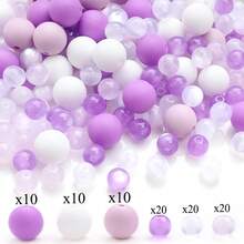 90pcs Gradient Color Silicone Resin Decorative Beads Set, Suitable For DIY Crafting Bracelets, Necklaces, Bag Charms And Other Creative Handmade Items - Multicolor - View 18