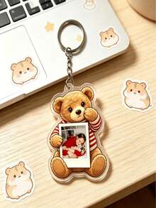Customized Cute Animal Shaped Keychain - Available In Cat, Panda Or Dog Styles. The Perfect Gift For "Pet Moms" And Animal Lovers - Also An Ideal Choice For Mother's Day And Father's Day. - Multicolor - View 3