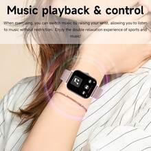 1.83" High-Definition Touch Screen Smart Watch With Silicone Strap, 2 Straps Included, Bluetooth Calling, Message Notification, Calorie, Sports Tracker, Stopwatch, Weather Forecast, Music Control, Multi-Functional Smartwatch For Android/IOS Phones - Multicolor - View 5