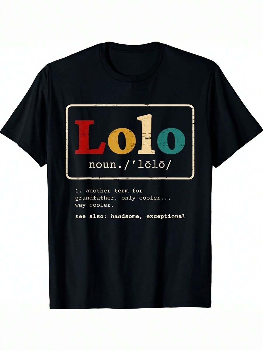 Camiseta nueva de edición limitada de Lolo "Defining Philippine Grandfather" -- moderna, de manga corta para hombre, Unisex - Negro - Ver 1