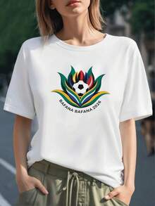 Flor simbólica que envuelve un balón representando energía,unión y orgullo deportivo con colores vibrantes de esperanza y fuerza camiseta para mujer 100% algodón cómoda y moderna para vestir con pasión y estilo casual - Negro - Ver 6