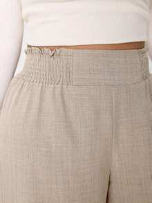Pantalones casuales nuevos para otoño/invierno 2025, adecuados para salidas, uso diario casual, fiestas, ir al trabajo, volver al colegio, citas, hogar, fiestas de cumpleaños y múltiples ocasiones.Corte relajado, cintura elástica, pierna ancha, - Albaricoque - Ver 4