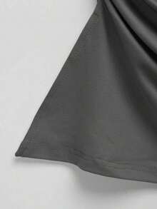 Top Sin Tirantes Con Pliegue Dividido - Gris Oscuro - Ver 9