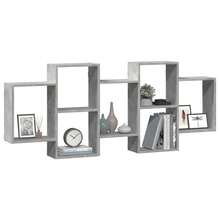 vidaXL Scaffale a Muro Grigio Cemento 159x18x65 cm in Truciolato - Multicolore - Visualizzare 3