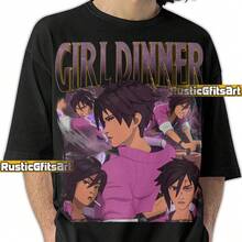 INVISIGAL GIRL DINNER Shirt, Invisigal Custom T-Shirt, Courtney Dispatch Vintage Bootleg Tees, Geschenk für Insivibitch-Fans - Schwarz - Übersicht 6