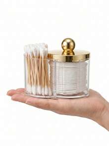 2-In-1 Bathroom Storage Container – Vanity Organizer Jar - Multicolor - View 5