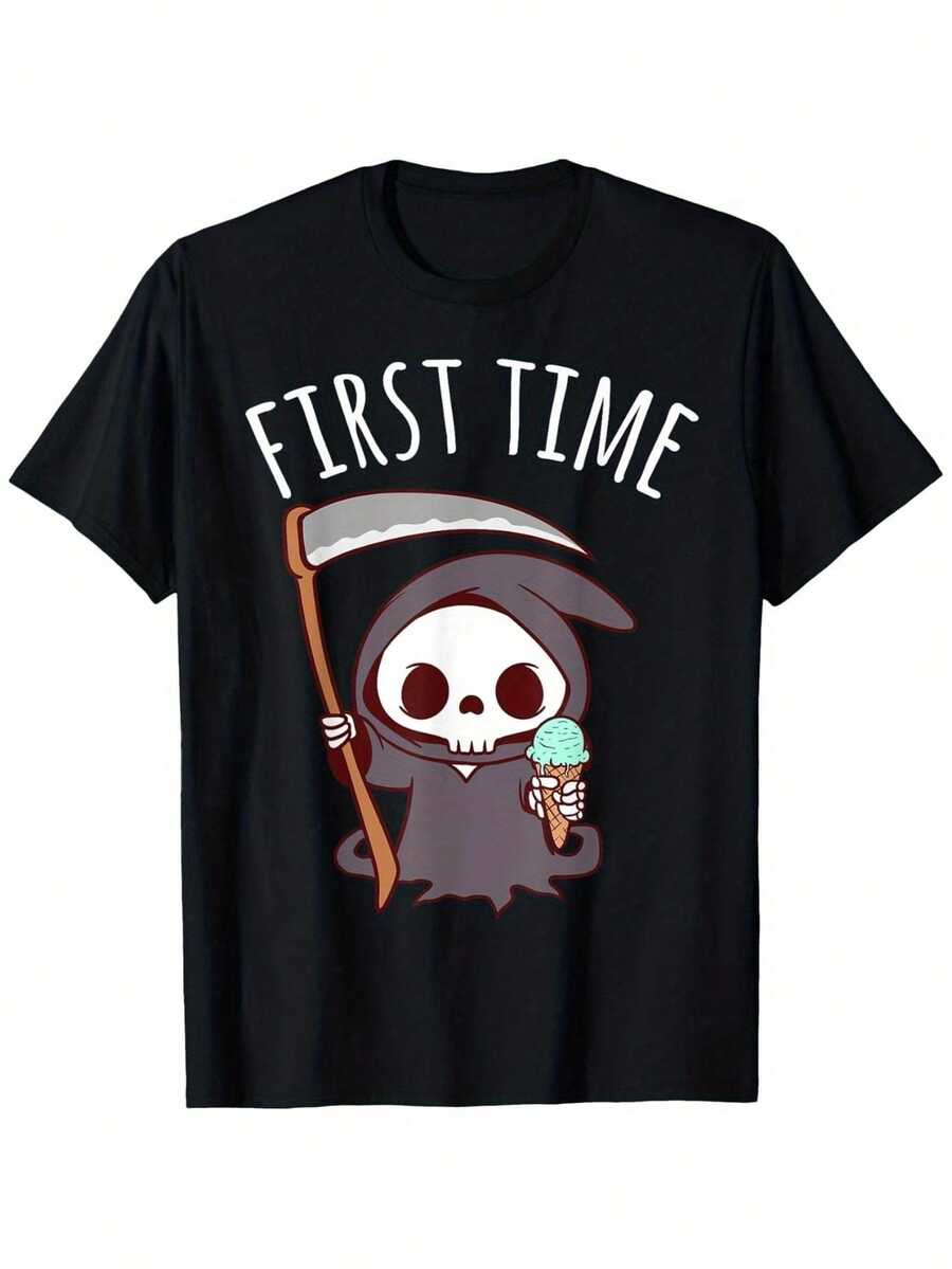 Camiseta unisex de manga corta, para hombreDiversiónGrimReaperHieloCremaCamiseta-GuadañayHieloCremaConoDiseño,180 gramosSueltoAjusteTripulaciónCuelloCortoMangaCamisaHalloweenDisfrazyTodos los díasInformalRopa-CreativoMuertePersonificaciónPrendas de vestirdemujer, MichaelJacksonGráficoCamisetaDulceDiseño,VeranoInformalDesgaste, CalienteClimaWear,camisetasparamujer,camisetasparahombre,playerasdehombre,,y2k,spiderman,regalosparaEsonovio,RetroVintage,playerasdehombregimnasio, spiderman, FIFACampeonato Mundial2026Camiseta,,regalosparaEsonovio, - Negro - Ver 1