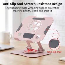 Giá đỡ máy tính bảng bằng kim loại xoay 360° với đế chắc chắn hình quả bóng đá, giá đỡ đa góc có thể gập lại dành cho điện thoại thông minh. - Xem 4