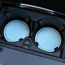 2pcs Rhinestone Coasters, Anti-Slip Applicable For Car - A - View 1