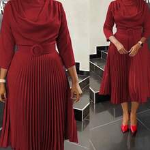 Women Midi Dresses - Maroon + Belt - View 2
