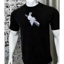 Playera de cuello redondo de verano de algodón 100% unisex con estampado de  de , A124 estilo streetwear, disponible en tallas S a 3XL, ideal para fanáticos del anime y el manga japonés, ropa casual de alta calidad para hombres y m - Blanco - Ver 3