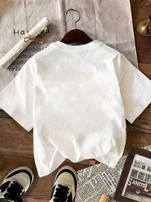 Women's T-Shirt, Casual Short-Sleeved Round-Neck Top With Latin American Mexican Graphic Print, Machine Washable, Suitable For Casual Wear, Versatile Clothing, Fashionable T-Shirt, Made Of Comfortable Material, For Style Enthusiasts - 白色 - 查看 2
