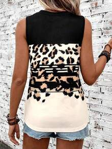 Camiseta de tirantes casual y versátil de unicolor y cuello redondo para mujer - Multicolor 2 - Ver 2