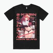 My Dress Up Darling Anime Lover Unisex Plus-Size T-Shirt, Suitable For All Seasons. High-Quality Couple's Clothing, Soft, Made Of Thick 220g Cotton, Breathable, With Excellent Elasticity, Skin-Friendly And Comfortable For All-Day Wear. Classic And Casual Design, Easy To Match, Ideal For Daily Outings, Streetwear, Sports, Dates, And Casual Get-Togethers Year-Round. - 黑色 - 查看 1