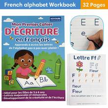 Children's French Alphabet Tracing Practice Book, Letter Writing Training Classroom Supplies, Language Learning Materials, Interactive Learning Supplies - 彩色 - 查看 1