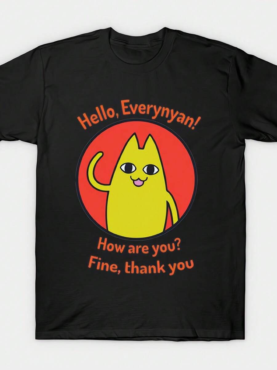 Camiseta unisex, nuevaModelopara2026HolaTodos-AzumangaDaiohCamisetaNuevoCamisetasTranspirableElegante,YSuave,conaTactodeHarajukuCalleEstilo,HombresDiversiónCamisetasManga cortaTripulaciónCuelloCamisetasPuroInformalCamisetas, ropademujer, blusasparamujer, topsdemujer, camisetasdemujer, DiariocasualConjunto, RegularAjuste, DiarioCoincidencia, Gráficoestampado, deportivocasual - Negro - Ver 1