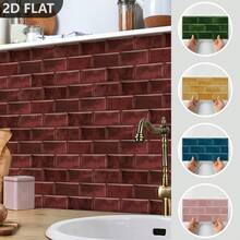 2D Peel And Stick Marble Tiles Waterproof Oilproof Easy Clean Removable Kitchen Backsplash - 8Pcs - View 1