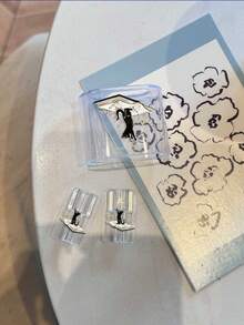 3件套可爱图案透明20W充电器保护套，欧标20W充电器保护套，线缆保护套，充电头保护套，礼品装，透明保护套，充电器保护壳 - 彩色 - 查看 9