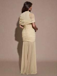 Women Midi Dresses - 杏 - 查看 2