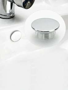 1 cái nắp đậy lỗ thoát nước tràn bằng nhựa ABS cho bồn rửa nhà bếp, phòng tắm, nắp trang trí lỗ thoát nước bồn rửa, vòng bịt lỗ thoát nước tràn tròn cho bồn rửa mặt - vòng tràn của bể nước - Xem 1