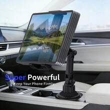 xnyocn Giá đỡ điện thoại/máy tính bảng gắn vào khay đựng cốc trên xe hơi, đế chắc chắn, có thể điều chỉnh, phù hợp với máy tính bảng từ 4-13 inch, tương thích với iPad Mini/Air/Pro và tất cả các loại điện thoại thông minh. - mặc định - Xem 6
