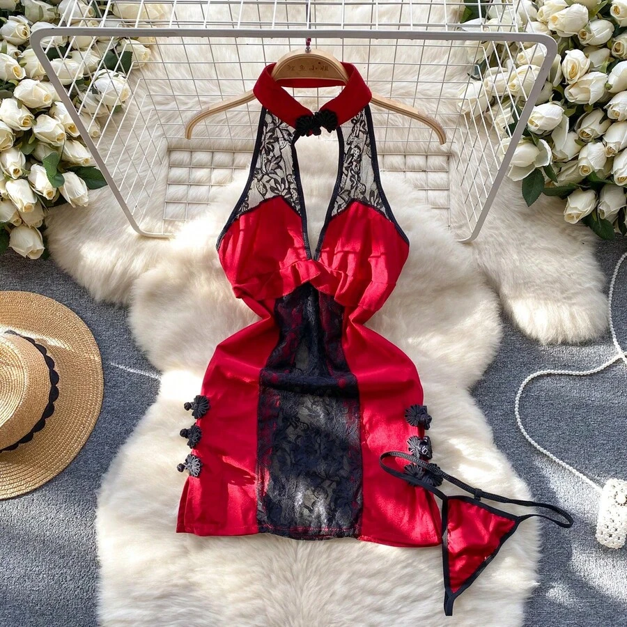 Vestido ajustado de Navidad para mujer, Vestido corto con lentejuelas y tirantes rojos, vestido de noche Sexy ajustado para fiesta y Club, minivestido erótico de conejito para Cosplay - QD177-Rojo - Ver 1