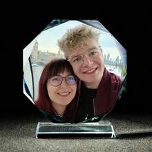 Customized Octagonal Trophy Photo Frame, Laser Engraved Or Printed Photo, Business Party Award Trophy, Desktop Decor, Honor Commemorative Gift - Color Printing - View 10