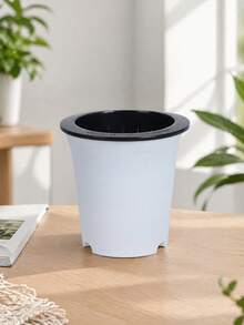 雙層自吸水花盆附儲水盤 簡約種植盆 厚塑料桌面植栽盆 家用 - A - 查看 10