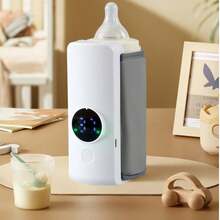 Penghangat Botol Bayi Nirkabel Portabel, Layar Digital Cerdas, Dapat Diisi Ulang USB, Dudukan Mobil, Kontrol Suhu ASI, 6 Pengaturan Suhu, Perlengkapan Perjalanan/Pemberian Makan Malam Universal, Fungsi Ganda: Menghangatkan Susu, Teh, Makanan Kaleng, 2000mAh - MultiWarna - View 6