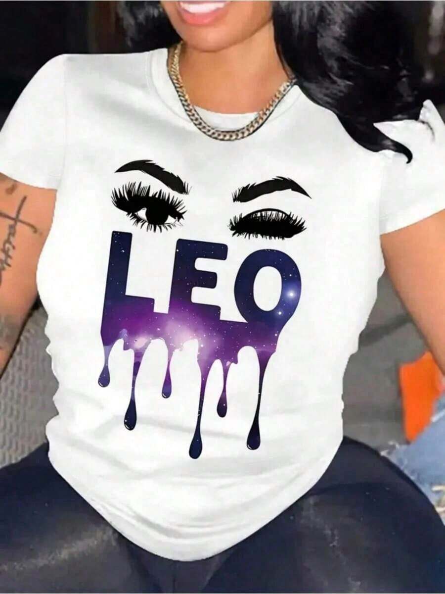 2026VaVaLuxe Camiseta Casual Estampada de Manga Corta para Mujer, Camisetas Gráficas de Primavera Verano, Tops Frescos de Verano para Mujer, Ropa Fresca de Verano para Mujer - Blanco 13 - Ver 1