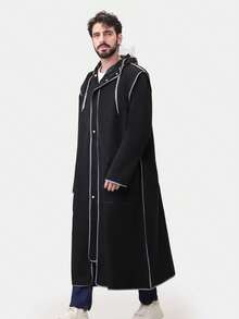 Men's 1pc Long Full-Body Raincoat, Waterproof Windbreaker For Cycling, Adult New Style - Men's Raincoat - View 15