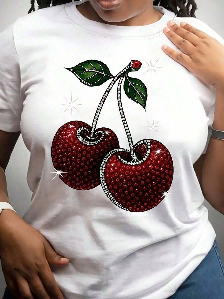 Women's Classic Casual T-Shirt With Vintage "My Birthday" Print And Balloon, Short Sleeve Crew Neck T-Shirt, Comfortable, Suitable For Daily Wear, Vacation And Summer Clothes. - 白色 24 - 查看 1