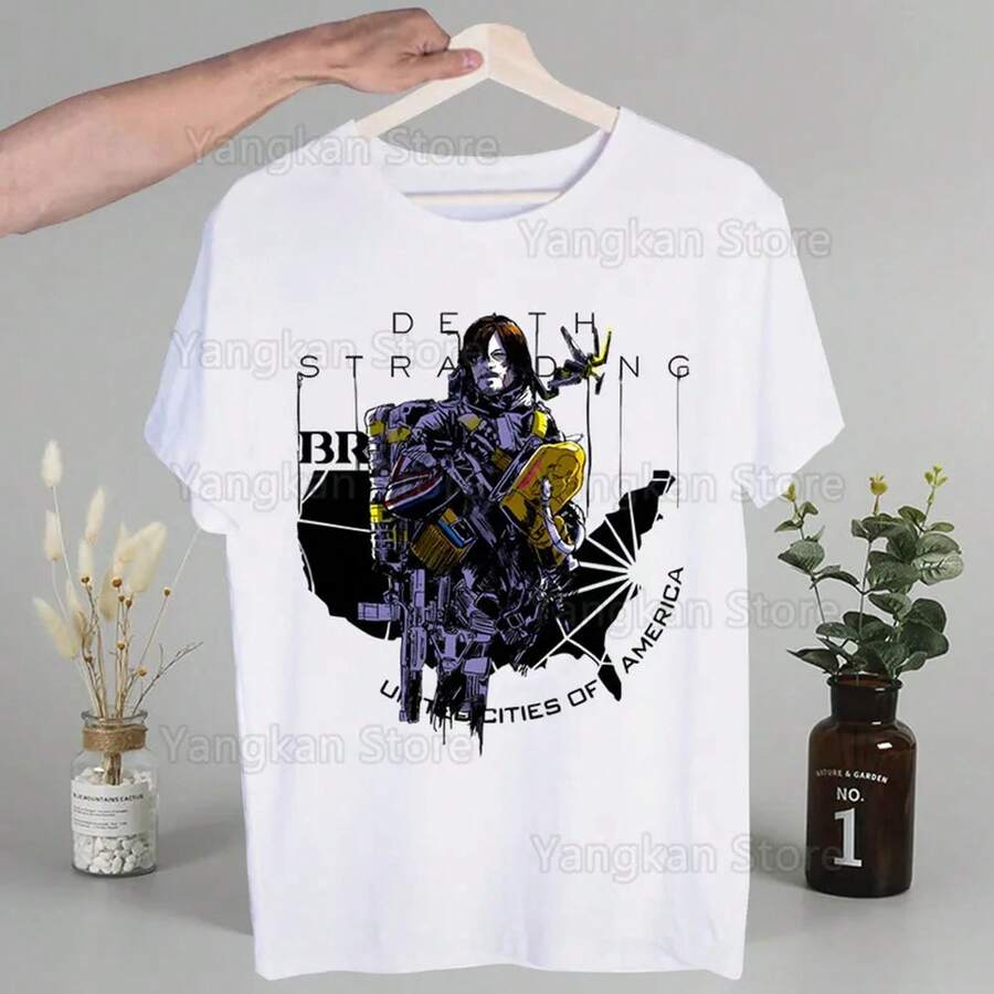 Camiseta de manga corta de algodón puro de 220 g para hombre y mujer, de estilo sencillo y versátil, ligera y transpirable, perfecta para ir al trabajo, viajar, acampar, ir de compras y para el tiempo libre diario. - Blanco - Ver 1