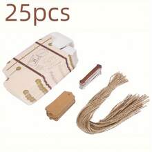 20/25/50PCS Creative Mini Luggage Candy Boxes Chocolate Boxes Paper Boxes Packaging Boxes With Ropes And Labels Suitable For Wedding Birthday Party Gift Bags Packaging Bags Wedding Birthday Party Decorations Classic Elegant Theme Gift Boxes - View 6