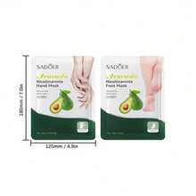 12pcs Avocado Extract Hand & Foot Care Mask, Formulated With Plant Extracts, Lightweight Texture, Rapid Absorption - 12 Pieces - View 6