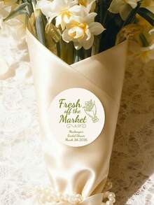 Customized Wedding Thank You Stickers, Waterproof Round Labels Printed With Couple's Names, Date And Eucalyptus Leaf Pattern, Suitable For Wedding Favors, Gift Bags, Boxes And Party Decorations - Multicolor - View 10