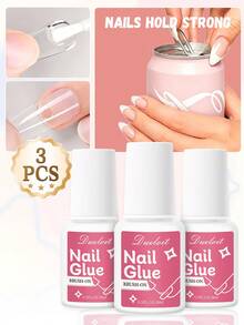 1/2/3/5/10pcs Super Strong Nail Glue, 8ml Nail Adhesive Suitable For Fake Nails, Long-Lasting Durable Nail Glue For Nail Tips, Professional Nail Glue Adhesive For Nail Extensions - 8ml - View 10