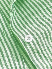 Conjunto de camisa y camiseta casual de talla estándar para mujer - Verde - Ver 4