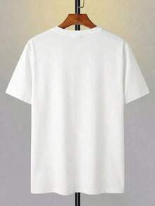 Men's Short-Sleeved T-Shirt With Round Neck And Skull Print, Slim Fit, Casual Men's T-Shirt For Summer - 白色 - 查看 2