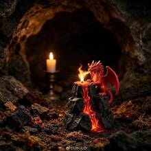 Volcano Dragon Silicone Mold, 3D Fire Dragon Lava Mountain Mold For Candle Making, Resin Casting & Plaster Crafts, Summer Holiday Gothic Decor, Non-Stick Reusable DIY Craft Mold For Halloween & Fantasy Home Decor - White HZ-wJ0077 - View 7
