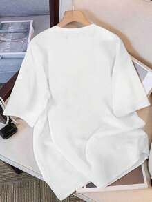 100% Cotton Women's Y2K Inspired T-Shirt With Cute Kitten And "A Chaotic Day" Graphic - Soft, Crew Neck, Short Sleeve, Casual And Stylish For Casual Wear, Perfect For Summer Outings, Sizes S-XXL - 白色 - 查看 2