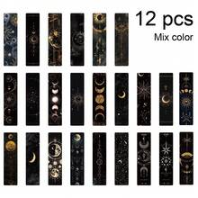 6/12/24pcs Mysterious Planet/Star Themed Bookmarks/Index Cards/Decorative Cards, Random Assorted Styles, Paper Art Bookmarks For Books, Novels, Textbooks - Rectangle - View 14