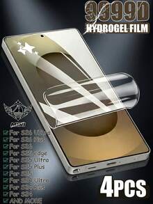 MSRI 4pcs/Pack Hydrogel Soft Screen Protector, High Definition Transparent Clear Screen Display, Ultra-Thin TPU Soft Screen Film, Compatible With Samsung All Series Models, A57/A37/A27/S24FE/S23FE/S21FE/S20FE/A56/A55/A54/A53/A52/A51/A36/A35/A34/A33/32/A31/A26/A25/A24/A23/A22/A21/A17/A16/A15/A14/A13/A12/A07/A06/A05/S26 Ultra/S26 Plus/S26/S25 Edge/S25 Ultra/S25 Plus/S25/S24 Ultra/S24 Plus/S24/S23 Plus/S23/S22 Plus/S22/S21 And More - Clear - View 49